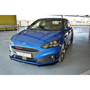 Maxton Design Front Ansatz V.1 / V1 für Ford Focus ST / ST-Line Mk4 schwarz Hochglanz