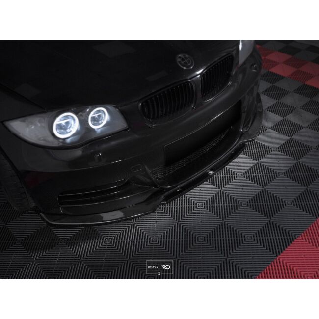 Maxton Design Front Ansatz V.1 / V1 für BMW 1er E82 FACELIFT M Paket  schwarz Hochglanz