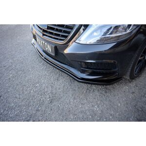 Maxton Design Front Ansatz V.1 / V1 für Mercedes S-KLASSE AMG-LINE W222 schwarz Hochglanz