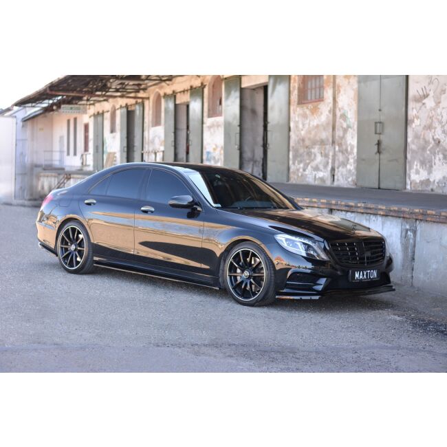 Maxton Design Seitenschweller Ansatz für Mercedes S-KLASSE AMG-LINE W222 schwarz Hochglanz