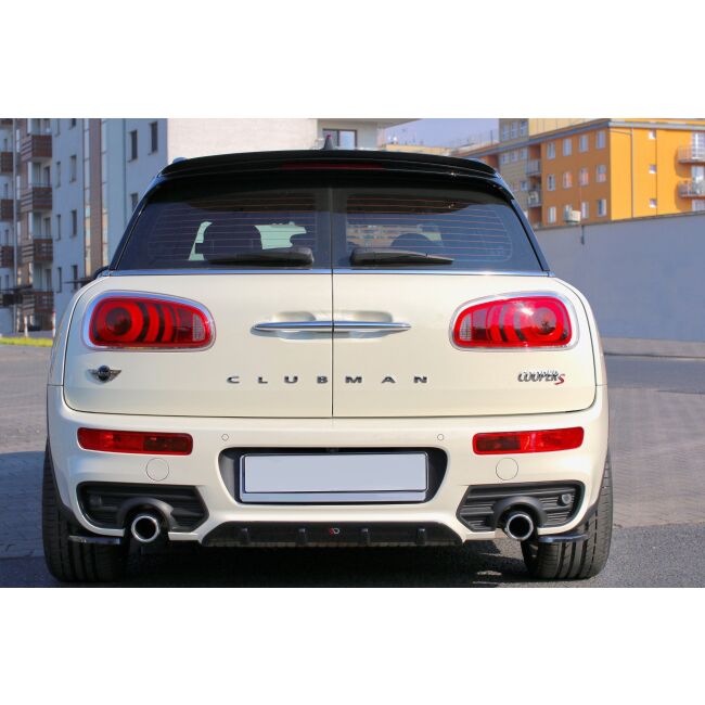 Maxton Design Heck Ansatz Flaps Diffusor für MINI CLUBMAN S MK2 (F54) JCW  schwarz Hochglanz