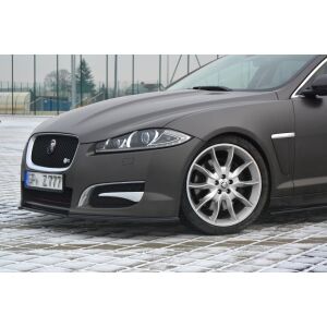 Maxton Design Front Ansatz für JAGUAR XF (X250) MK1 SPORTBRAKE S-PACK schwarz Hochglanz