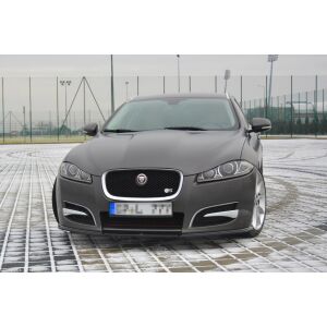 Maxton Design Front Ansatz für JAGUAR XF (X250) MK1 SPORTBRAKE S-PACK schwarz Hochglanz