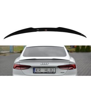 Maxton Design Spoiler CAP für Audi A5 S-Line F5 Sportback schwarz Hochglanz