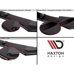 Maxton Design Heckdiffusor Ansatz für MERCEDES- BENZ C-KLASSE W205 COUPE AMG-LINE schwarz Hochglanz