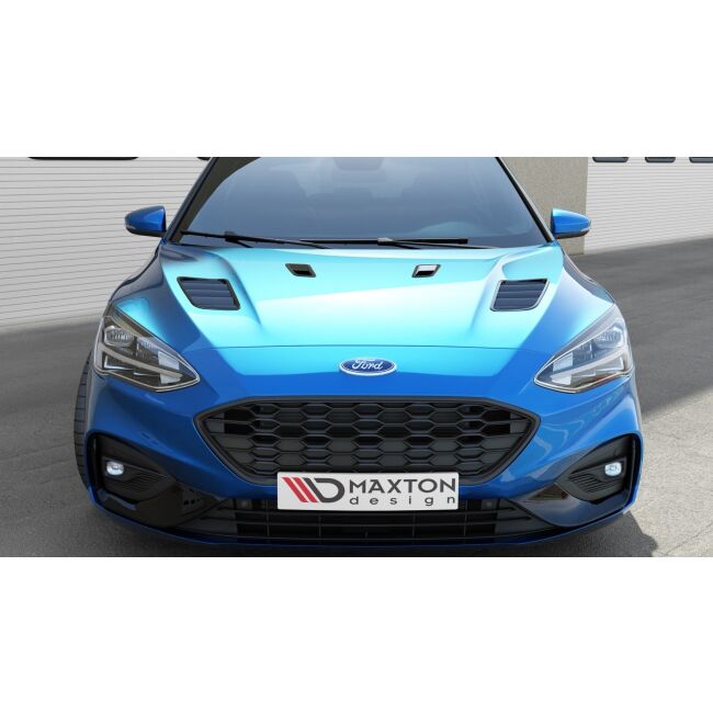 Maxton Design Motorhauben Luftschlitze Ford Focus ST-Line / ST Mk4 (Groß) schwarz Hochglanz