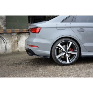 Maxton Design Splitter / Heckdiffusor Ansatz für Audi RS3 8V FL Limousine schwarz Hochglanz
