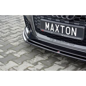 Maxton Design Front Ansatz V.2 / V2 für Audi RS3 8V FL Sportback schwarz Hochglanz