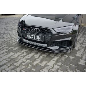 Maxton Design Front Ansatz V.2 / V2 für Audi RS3 8V FL Sportback schwarz Hochglanz