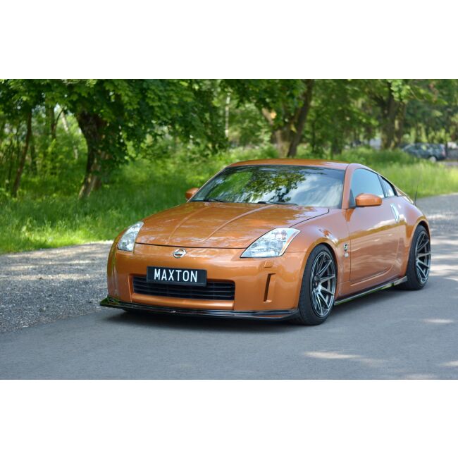 Maxton Design Front Ansatz für NISSAN 350Z schwarz Hochglanz