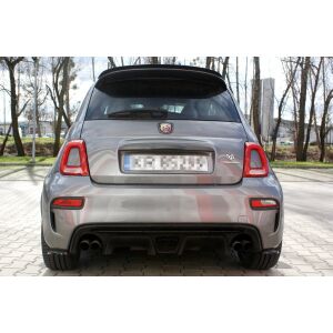 Maxton Design Heck Ansatz Flaps Diffusor für FIAT 500 ABARTH MK1 FACELIFT schwarz Hochglanz