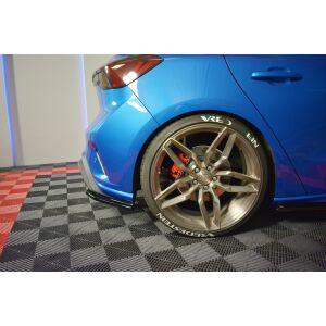 Maxton Design Heck Ansatz Flaps Diffusor V.2 / V2 für Ford Focus ST-Line Mk4 schwarz Hochglanz