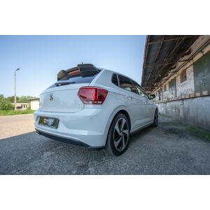 Maxton Design Heck Ansatz Flaps Diffusor für VW POLO MK6 GTI schwarz Hochglanz