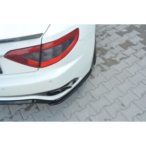 Maxton Design Heck Ansatz Flaps Diffusor V.2 / V2 für MASERATI GRANTURISMO 2007-2011 schwarz Hochglanz