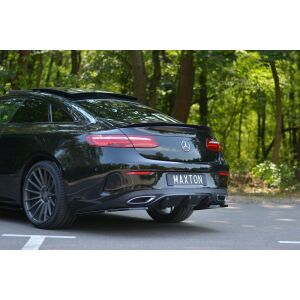 Maxton Design Heckdiffusor Ansatz für Mercedes-Benz E-Klasse W213 Coupe (C238) AMG-Line schwarz Hochglanz