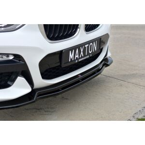 Maxton Design Front Ansatz V.1 / V1 für BMW X3 G01 M Paket schwarz Hochglanz