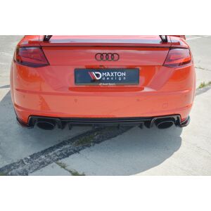 Maxton Design Heck Ansatz Flaps Diffusor für Audi TT RS 8S schwarz Hochglanz