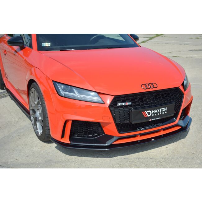 Maxton Design Front Ansatz V.1 / V1 für Audi TT RS 8S  schwarz Hochglanz