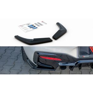 Maxton Design Heck Ansatz Flaps Diffusor für BMW 1er F20 Facelift M-power schwarz Hochglanz