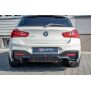 Maxton Design Heck Ansatz Flaps Diffusor für BMW 1er F20 Facelift M-power schwarz Hochglanz