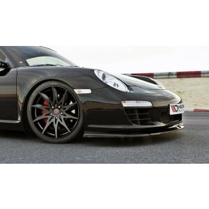 Maxton Design Front Ansatz für PORSCHE 911 Carrera 997.2 Facelift schwarz Hochglanz