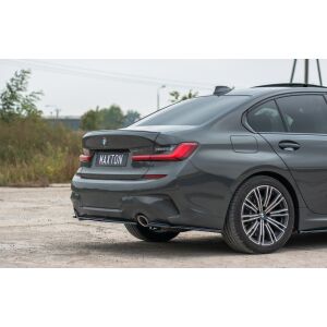 Maxton Design Mittlerer Heckdiffusor Ansatz für BMW 3er G20 M Paket schwarz Hochglanz