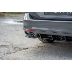 Maxton Design Heck Ansatz Flaps Diffusor für Volkswagen Passat R-Line B8 schwarz Hochglanz