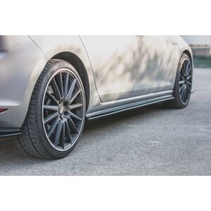 Maxton Design Seitenschweller Ansatz für V.2 / V2 für VW Golf 7 GTI (verengen) schwarz Hochglanz