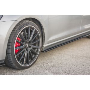 Maxton Design Seitenschweller Ansatz für V.2 / V2 für VW Golf 7 GTI (verengen) schwarz Hochglanz