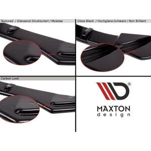 Maxton Design Heck Ansatz Flaps Diffusor V.1 / V1 für Ford Focus ST Mk4 schwarz Hochglanz