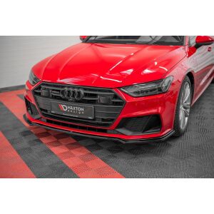 Maxton Design Front Ansatz V.1 / V1 für Audi A7 C8 S-Line / S7 C8 schwarz Hochglanz