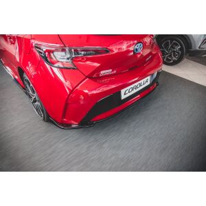 Maxton Design Mittlerer Heckdiffusor Ansatz für Toyota Corolla XII Hatchback schwarz Hochglanz