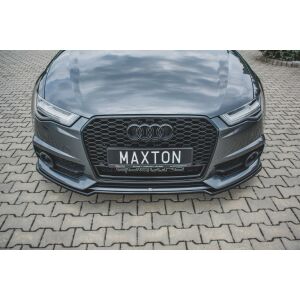 Maxton Design Front Ansatz für Audi S6 / A6 S-Line C7 FL  schwarz Hochglanz