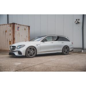 Maxton Design Seitenschweller Ansatz für Mercedes-Benz E63 AMG Kombi/Limousine S213/W213 schwarz Hochglanz