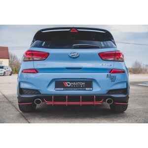 Maxton Design Robuste Racing Heckschürze V.1 / V1 für Hyundai I30 N Mk3 Hatchback