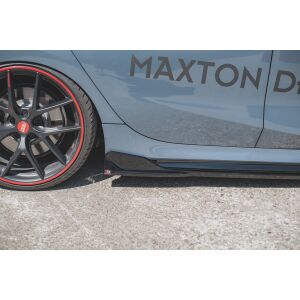 Maxton Design Seitenschweller Ansatz für V.3 / V3 für BMW 1er F40 M-Paket/ M135i  schwarz Hochglanz