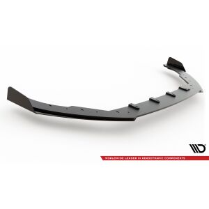 Maxton Design Robuste Racing Front Ansatz für passend +Flaps für Ford Focus ST / ST-Line Mk4 schwarz Hochglanz