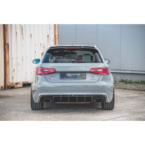 Maxton Design Heckdiffusor Ansatz für Audi RS3 8V Sportback schwarz Hochglanz