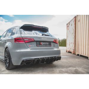 Maxton Design Heckdiffusor Ansatz für Audi RS3 8V Sportback schwarz Hochglanz