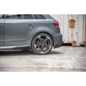 Maxton Design Hintere Seiten Flaps für Audi RS3 8V Sportback schwarz Hochglanz