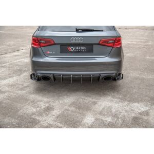 Maxton Design Hintere Seiten Flaps für Audi RS3 8V Sportback schwarz Hochglanz