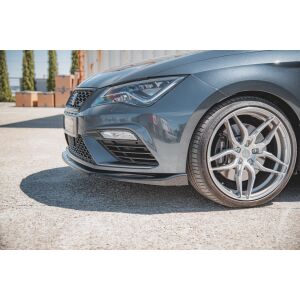 Maxton Design Front Ansatz V.5 / V5 für Seat Leon Cupra / FR Mk3 FL schwarz Hochglanz