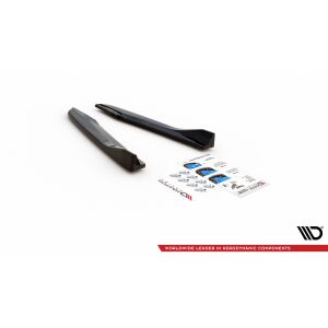 Maxton Design Heck Ansatz Flaps Diffusor V.3 / V3 für Seat Leon Cupra Mk3 FL Sportstourer schwarz Hochglanz