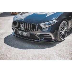 Maxton Design Front Ansatz V.2 / V2 für Mercedes-Benz CLS AMG-Line / 53AMG C257 schwarz Hochglanz