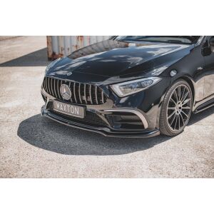 Maxton Design Front Ansatz V.3 / V3 für Mercedes-Benz CLS AMG-Line / 53AMG C257 schwarz Hochglanz