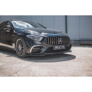 Maxton Design Front Ansatz V.3 / V3 für Mercedes-Benz CLS AMG-Line / 53AMG C257 schwarz Hochglanz