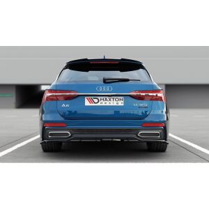 Maxton Design Mittlerer Heckdiffusor Ansatz DTM Look für Audi A6 S-Line Avant C8 schwarz Hochglanz