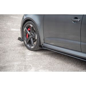 Maxton Design Robuste Racing Seitenschweller Ansatz für für + Flaps Audi RS3 8V Sportback schwarz Hochglanz