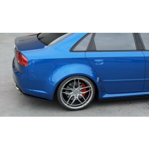 Maxton Design Heck Ansatz Flaps Diffusor V.1 / V1 für Audi RS4 Limousine B7 schwarz Hochglanz