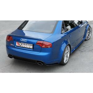 Maxton Design Heck Ansatz Flaps Diffusor V.1 / V1 für Audi RS4 Limousine B7 schwarz Hochglanz